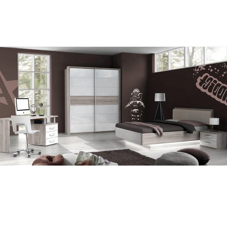 Luxury modern wood queen bed room furniture hotel storage massage single children king size Double Bed