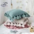 Import Luxury Pink Green White 18*18inches Sofa Decorative Knitted Pillow Case Cushion Cover with Pom Poms from China