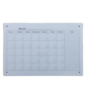 Magnetic glass whiteboard Office Board meeting tempered calendar Office Board