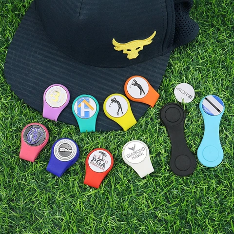 Magnetic Golf Hat Clips Cheap Custom Silicone Hat Clips Golf Accessories Stainless Steel Ball Marker