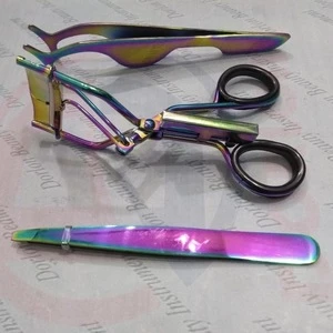 Make up tools ladies Multi finish  eye lash curler/Eyelash applicator &amp; Eyebrow Tweezers
