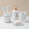Marble Look and Rose Gold Bathroom Accessories