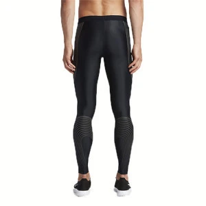 Men&#39;s Milk Fiber Nylon Quick Dry Fit OEM Logo Customize Gym Workout Running Sports Soft Skin-friendly Tights Compression Pants