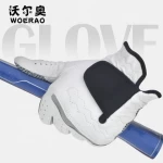 Mens full fingers Soft Breathable Pure Sheepskin with unique style Cabretta Leather Golf finger sleeves