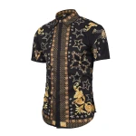 Mens Luxury Smart Designer Shirts Custom Hawaii Style Slim Baroque-Style Bear New Fashion Man Print Floral Shirt For Sale
