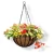 Import Metal Hanging Planter Basket with Coco Coir Liner 14 inch Round Wire Plant Holder with Chain Porch Decor Flower Pots Hanger from China