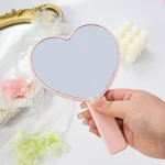 Mini Small Pocket Makeup Hand-held Cosmetic Mirror Heart Shaped Handheld Mirrors Vanity Mirror For Travel