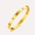 Import Minimalist Style Gold Color Zircon Setting Stainless Steel Openable Bangles Glossy Bracelet Dylam jewelry from China