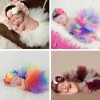 Mixed colors nylon fluffy baby dress photo props tutu skirt