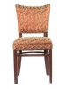 MKLD Wood Bistro Upholstered Seat and Back Chair European Beech Wood Indoor classic heavy duty UV finish side chair