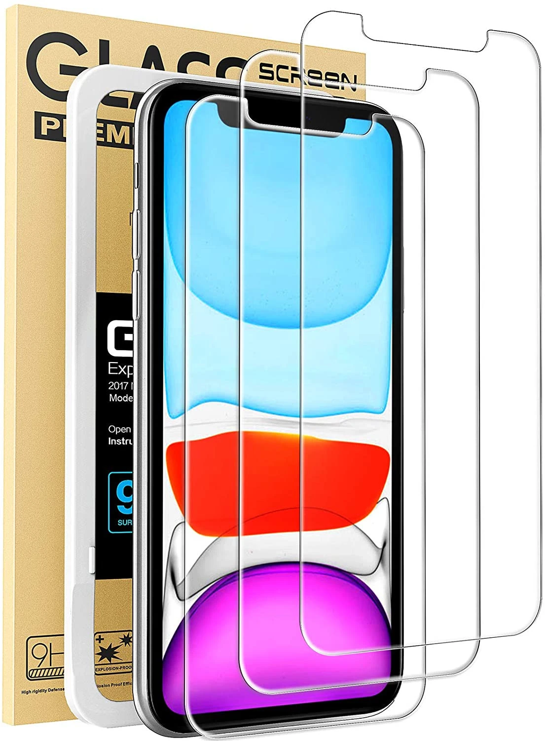 Mobile Phone Screen Protector Film 9HD Glass Film for Apple iPhone