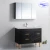 Import Modern Design Black and Gold Floor Mounted Bathroom Designer Vanity Cabinet Plywood Solid Wood Bathroom Vanity from China