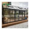 Modern Design Outdoor Aluminum Glass House Sunroom Custom Size Patio Gazebo Triangle Roof Greenhouse Wood Flat Parties Gardens
