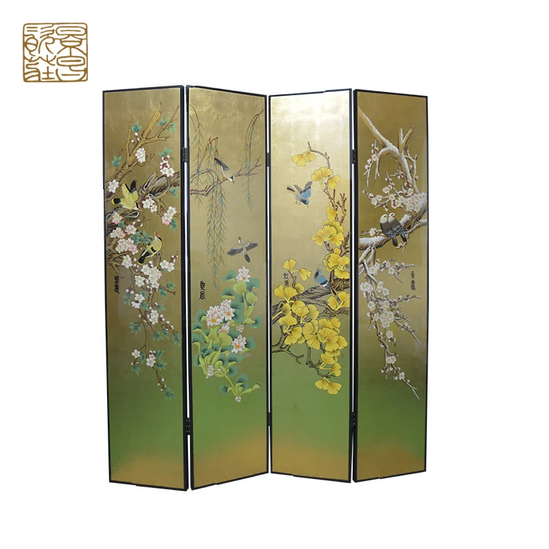Modern high-level hotel restaurant cafe decorated Chinese-style wooden screen room divider screen