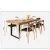 Import Modern living room furniture table wooden top metal frame wooden dining table from China