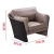 Import Modern luxury classic office leather metal frame office sofa from China