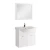 Import modern style corner cabinet bathroom vanity with ceramic basin from China