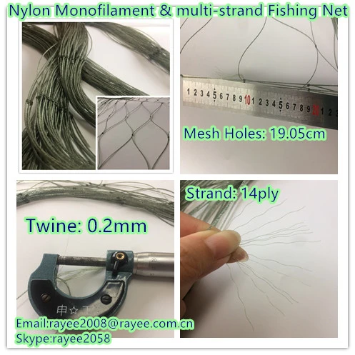 multi monofilament fishing net 4ply,multi mono fishing nets size 120mlength x 4m high ,  red de pesca