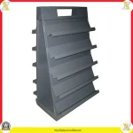 Multi-tier metal standing display rack for book/CD/magazine