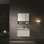 Multifunction Smart Bathroom Mirror Ceramic Washbasin stainless steel Aluminum Bathroom Cabinet