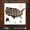 MYLAR USA MAP Wall Plastic Stencil