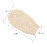 Natural Cotton Ramie Dual Sided Exfoliating Glove Hand Mitt Mitten Shaped Back and Body Shower Bath Scrubber