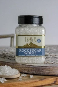 Natural Indian Rock Sugar - Crystals (16 OZ, 454 gms) Jar