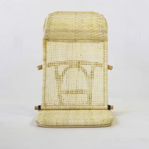 Natural rattan cane outdoor folding white beach chairs with head rest