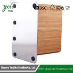 Natural Wood Storage Bamboo Magnetic Knife Holder Block