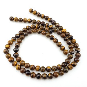 Natural yellow tiger eye stone loose beads, Chakra stone beads for DIY jewelry, Unique beads for jewelry making