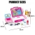 New ABS Plastic Pretend Play Supermarket Children Cash Register Toy With Sounds Light Microphone And Money Box For Girls