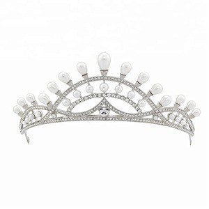 New design High Quality  Bridal  Headwear Crystal Crown For wedding jewelry set