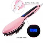 New Design One Step Fast Hair Straightener Comb Brush Electric Ceramic Custom Hot Air Brush