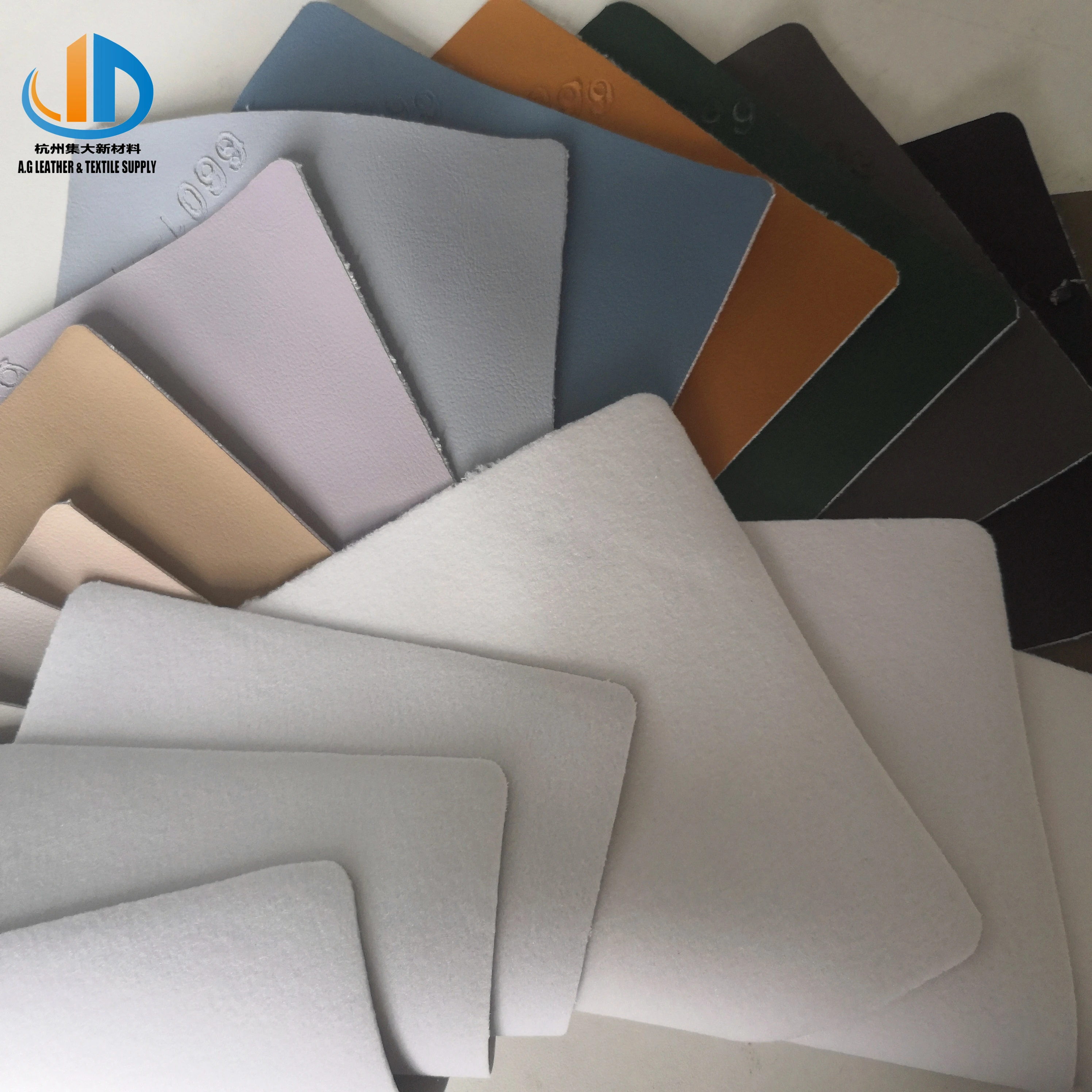 New  design soft hand feeling PU  PVC upholstery  leather materials For  sofa