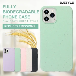 New Eco Biodegradable Wood Fiber Phone Case for iphone 11 Pro Shockproof Protective Telephone Back Case for iphone 12 Pro Max