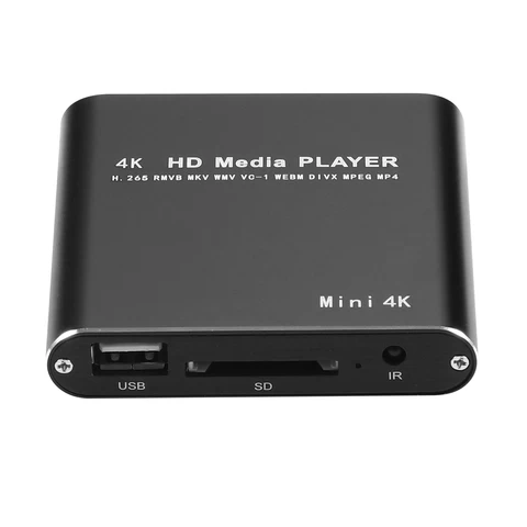 New Mini 4K Full HD Media Player Support USB Disk SD Card 1080P Video Autoplay Advertising AD HDD Multi-Media Players TV Out Box