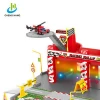 New Plastic Gas Station Toy Parking Lot With Sliding Alloy Racing Car For Kids