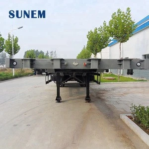 New product 2019 40 feet flatbed truck trailer dimensions load capacity made in china