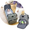 New product	designer custom backpack baby bags for mothers diaper bag changing bed