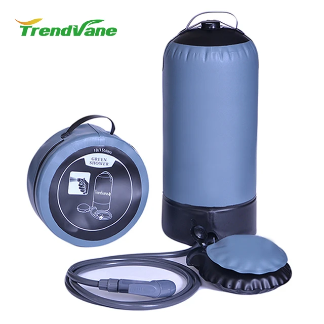 new products 3 Gallon (11 Liter) portable standing PVC solar pressure camping shower
