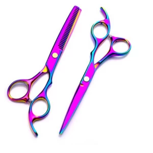 New Style Customized Multi Shades Barber Stainless Steel Scissor Set Available In All Size And Colors