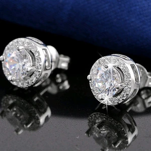 New Trendy Rhodium Plated AAA Cubic Zirconia Bridal Jewelry Set RIOS77