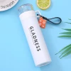 new with handle avant-garde visible bubble tea bottle portable 304 stainless steel transparent tea thermos