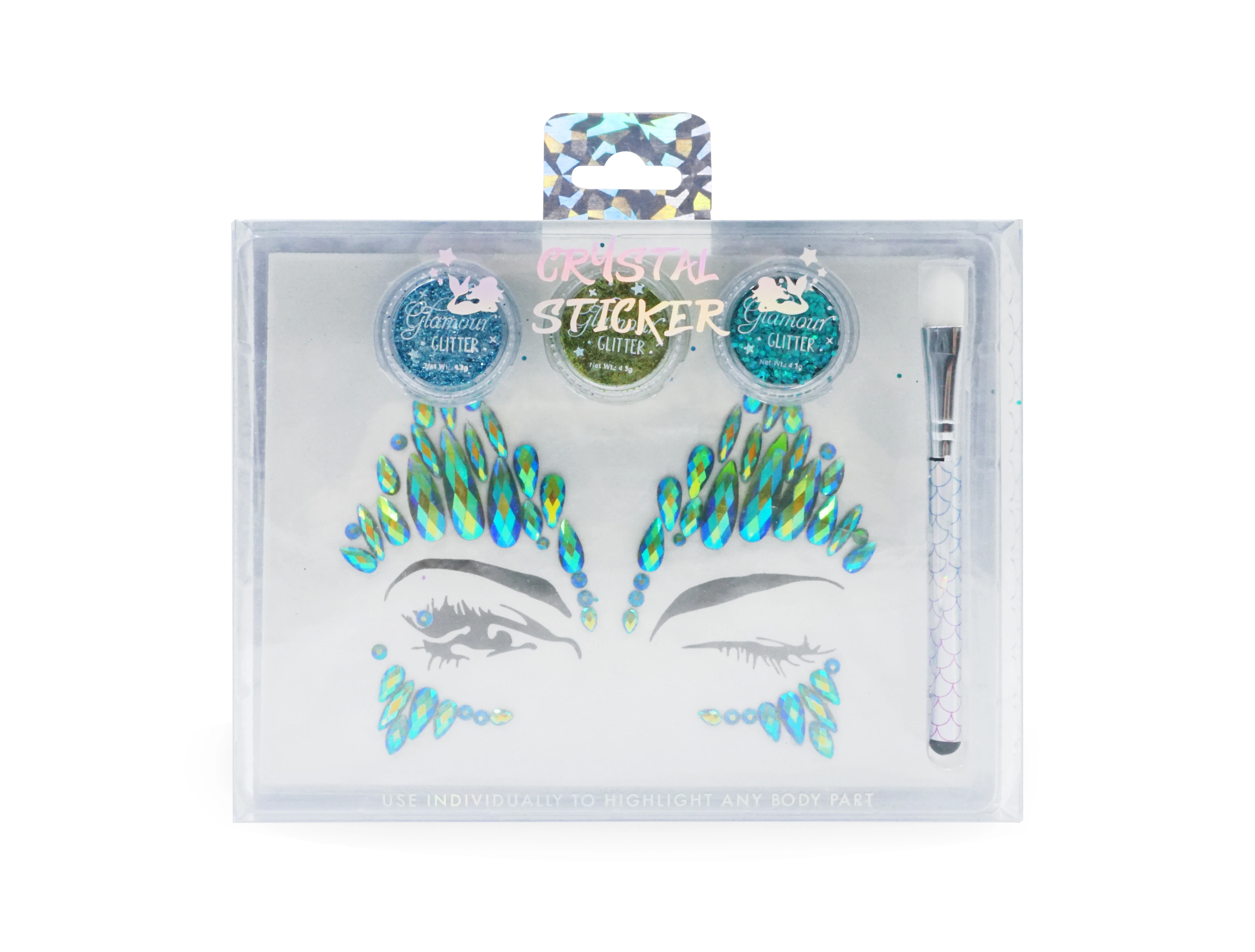 Newest wholesale cosmetic women beauty crystal sticker glitter set