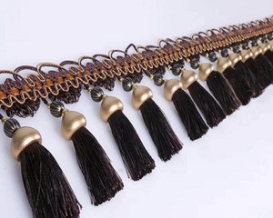 Newly designed Plastic Beads Curtain tassel Fringe for sofa,Decorative Trimming Fringe used for curtain accessories