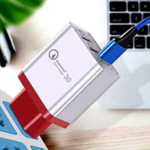 News Quick Charge 2.1 A 3.0 Wall Charger 3 Usb Power Adapter  Fast Wall Chargers US/EU Plug Adapte for iPhone 12