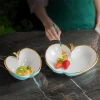 Nordic style apple shape creative basket modern restaurant porcelain tableware ceramic fruit bowl