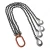 Import OEM 2 legs with hooks wire rope Lifting Chain Sling from China
