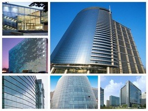 one -stop  solution  for building exterior glass curtain  wall ,  commercial building facade metal curtain wall decoration