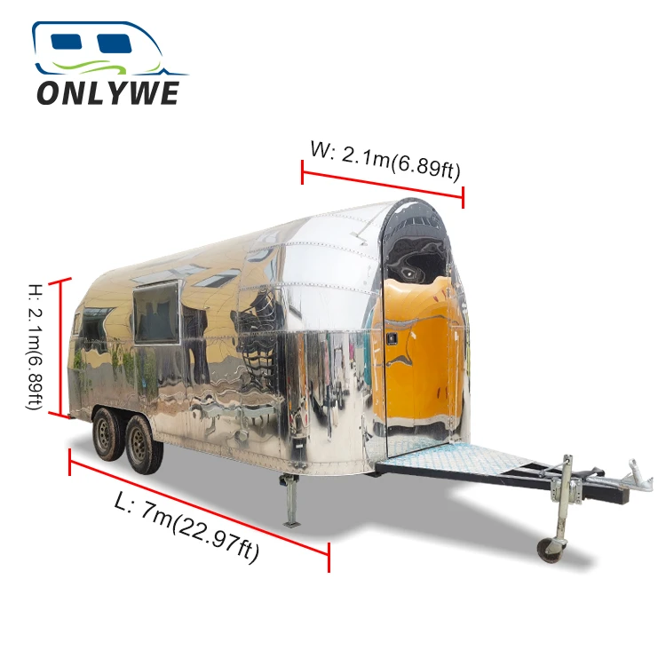 Onlywe aluminum airstream  caravans offroad camper trailer